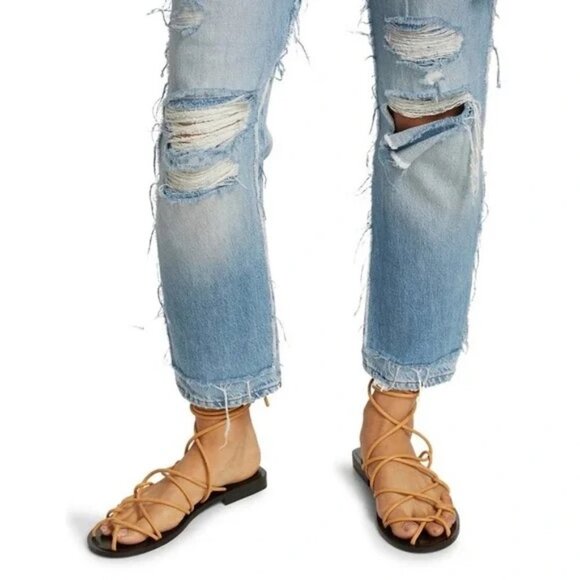 Frame Denim Layered Look Distressed Jeans - Picture 8 of 13